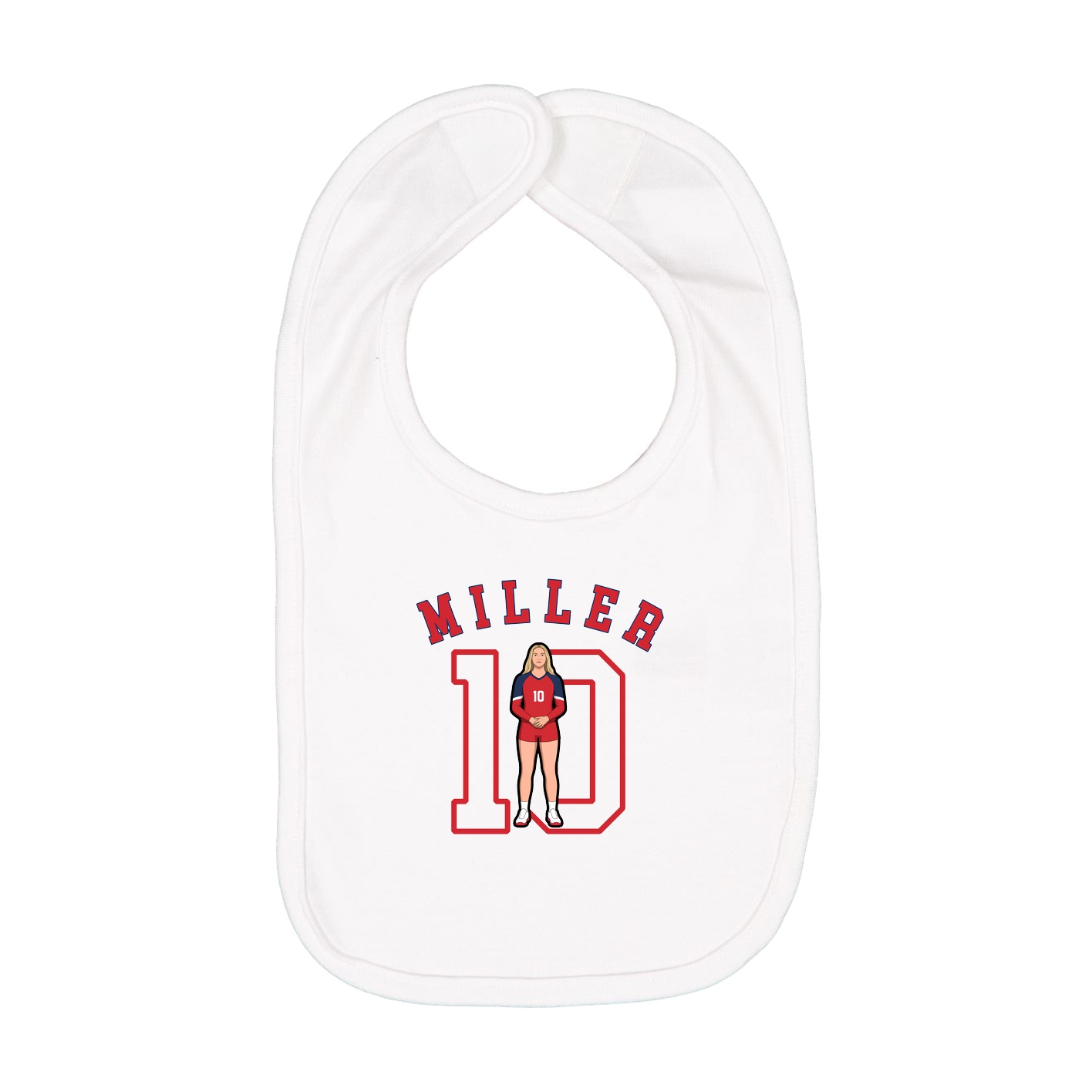 Infant Bib — Shirsey Arch in White