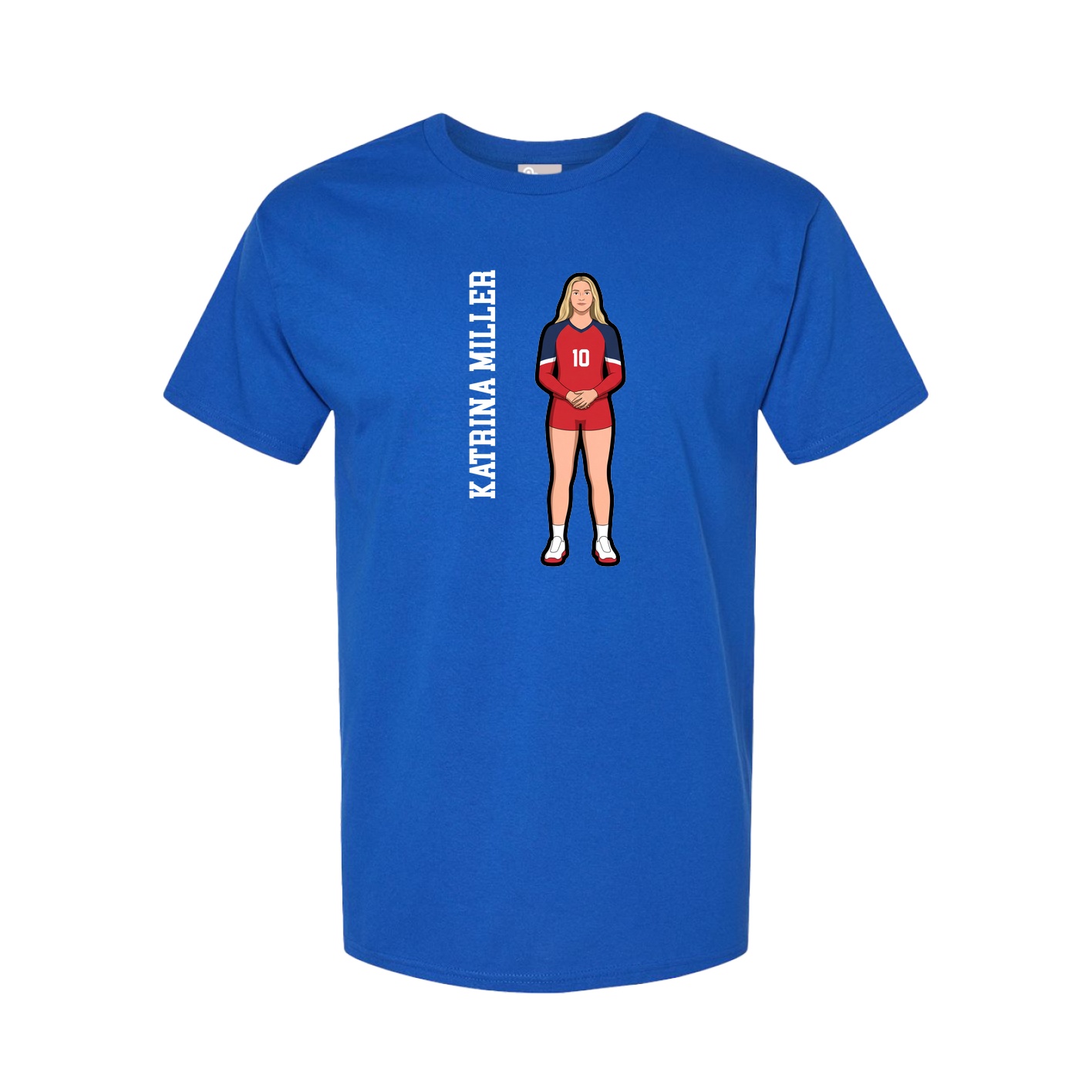 Tee — Name Vertical in Royal