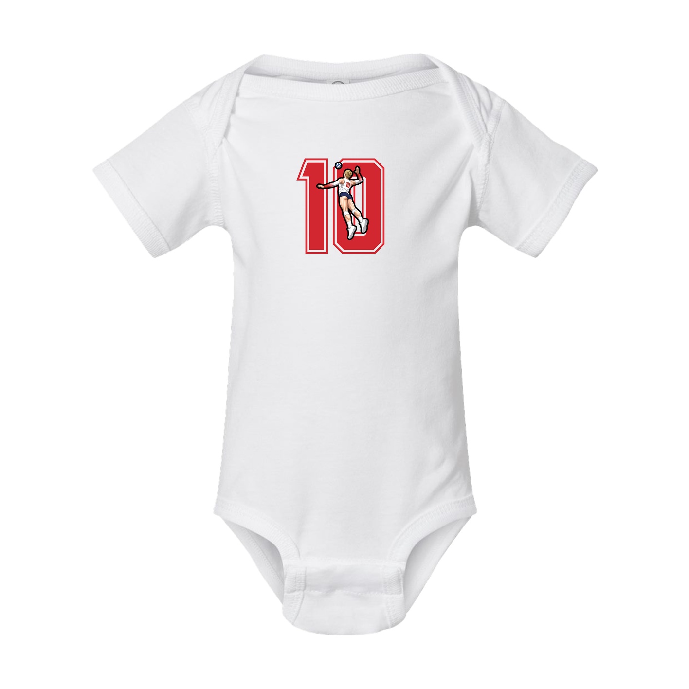 Baby Onesie — Number in White