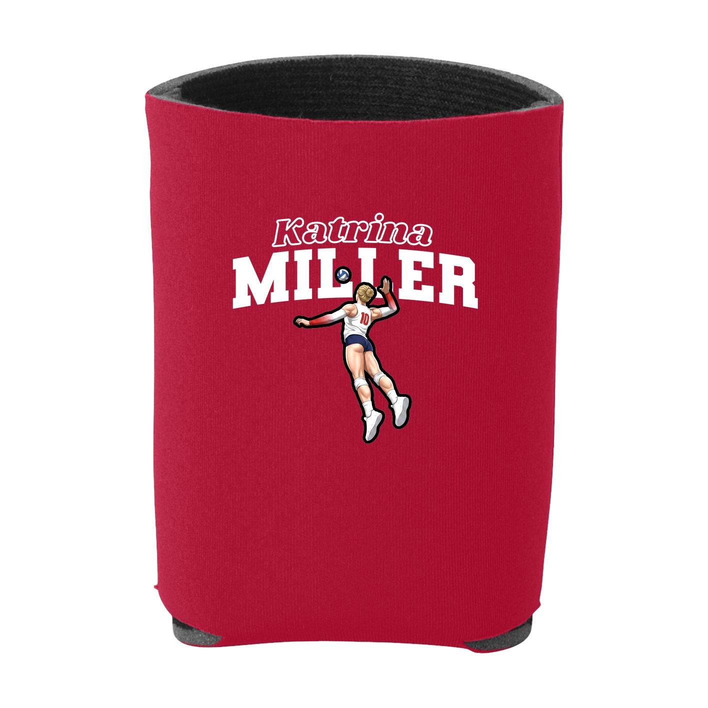 Can Holder — Name Arch in Red