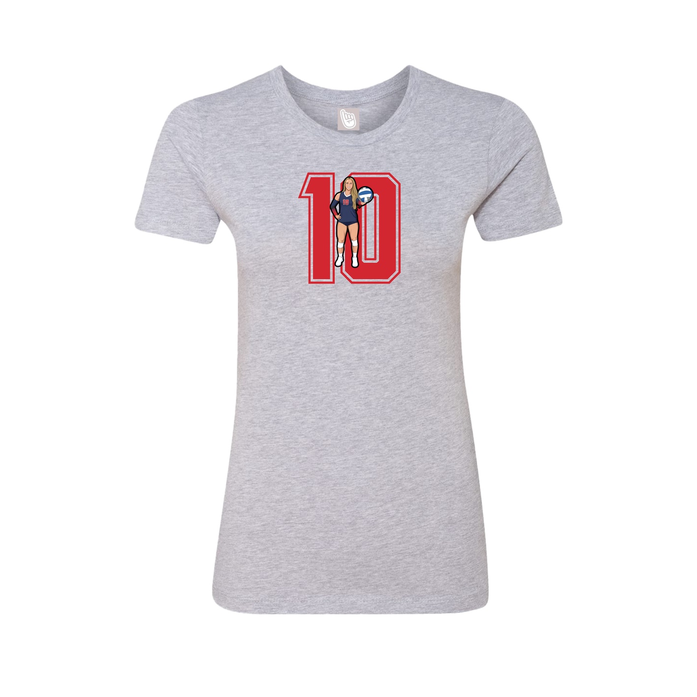 Womens Tee — Number in Grey