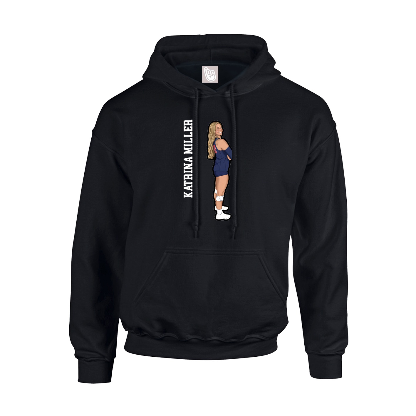 Youth Hoodie — Name Vertical in Black