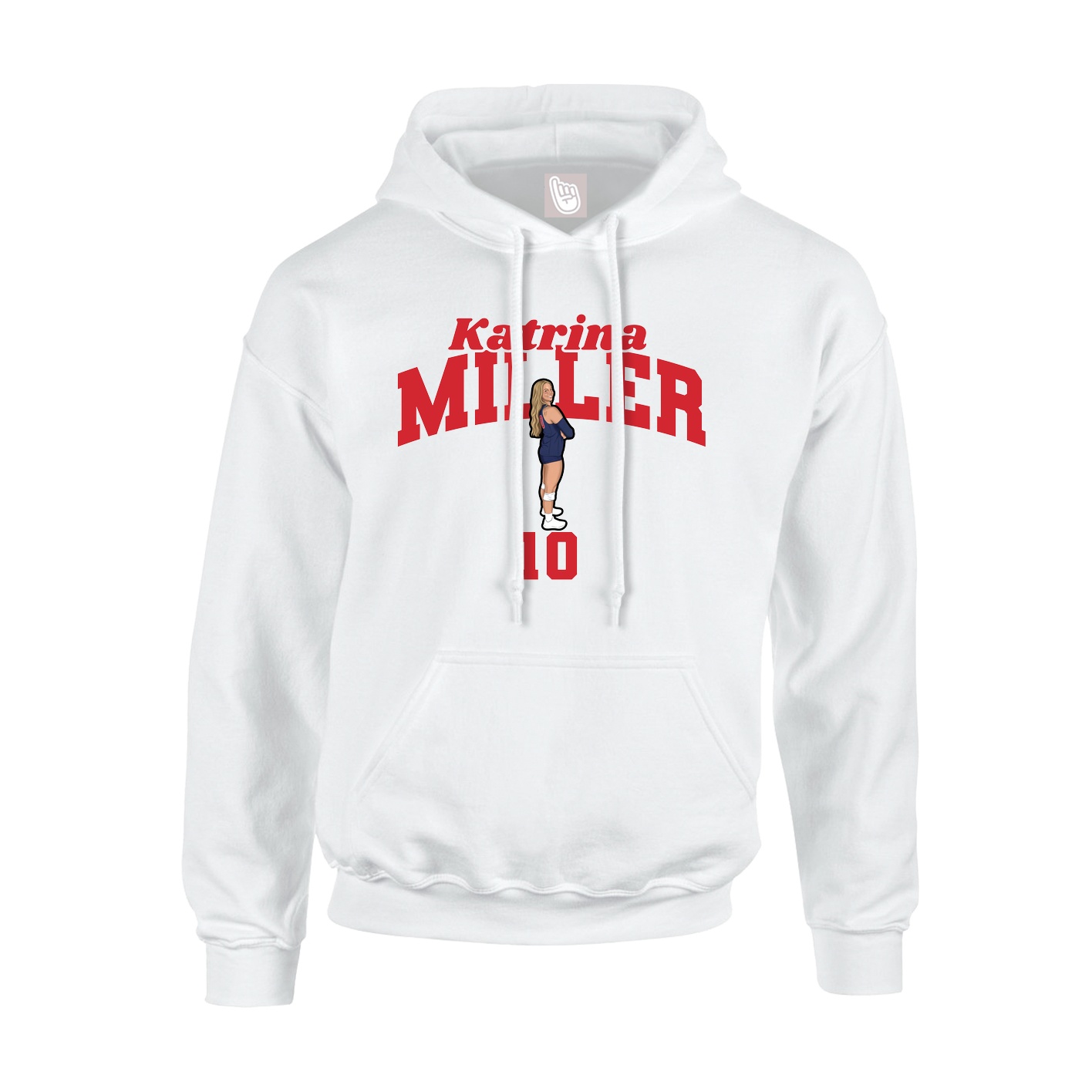 Youth Hoodie — Signature Arch in White