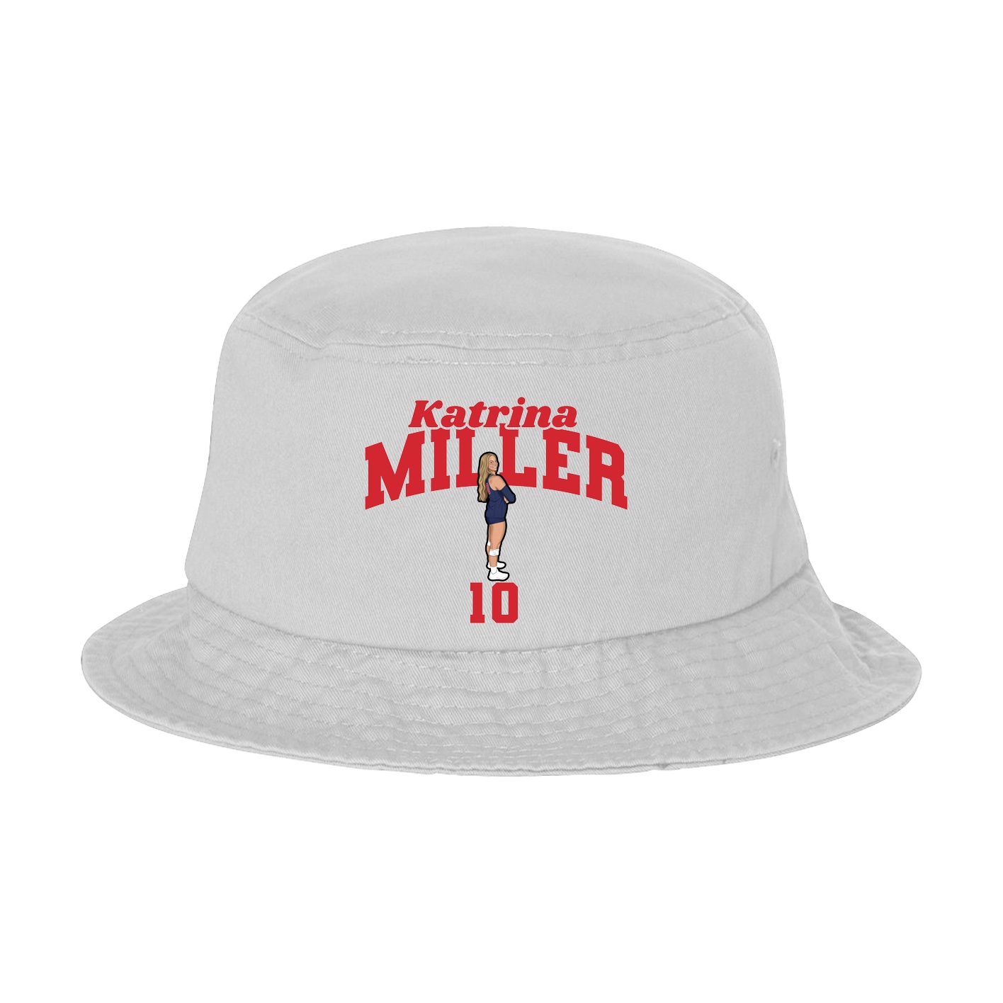 Bucket Cap — Signature Arch in White