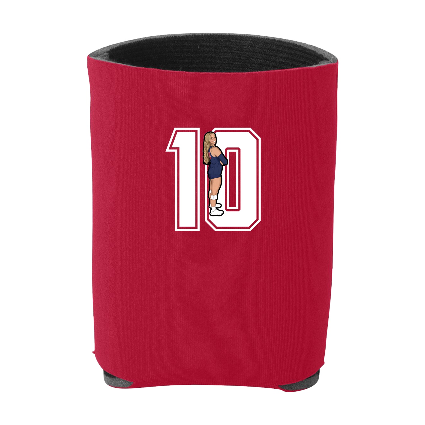 Can Holder — Number in Red