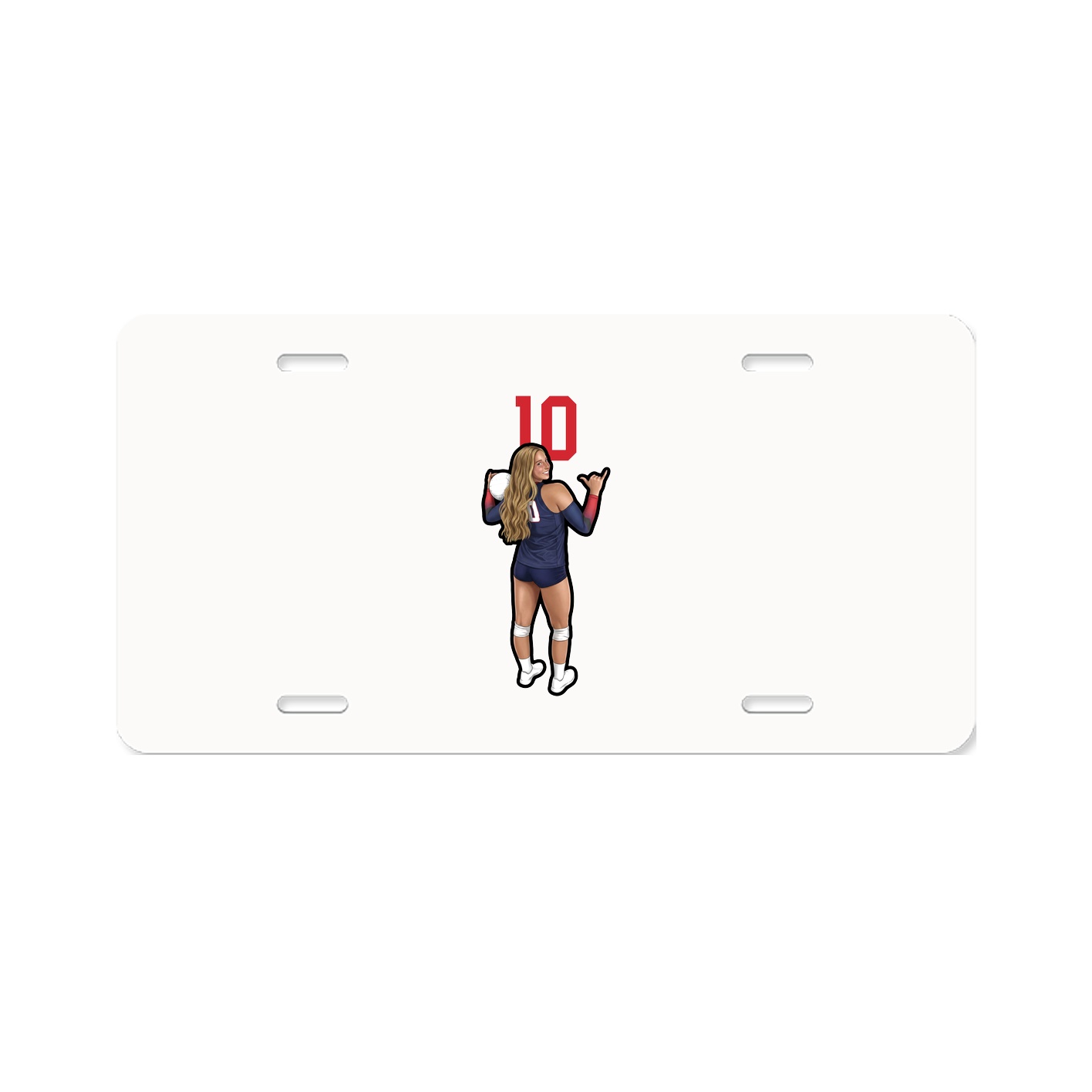 License Plate — Number Top in Classic