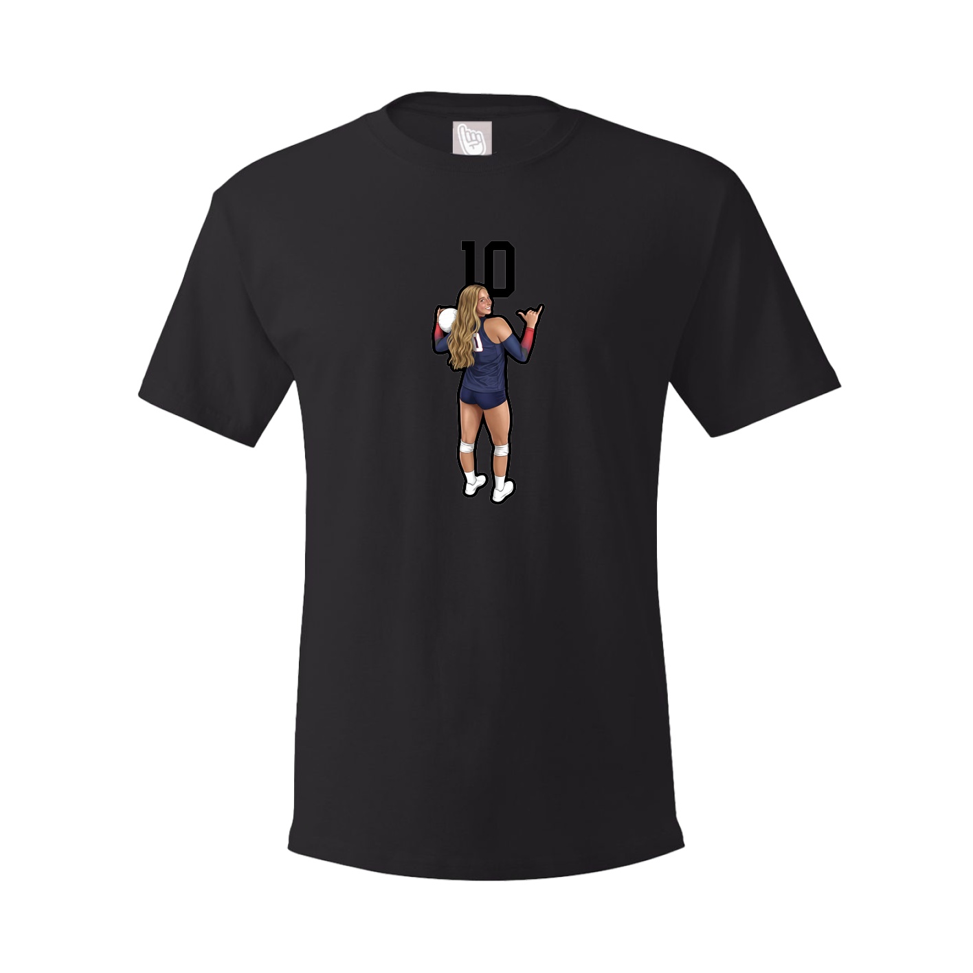 Youth Tee — Number Top in Black