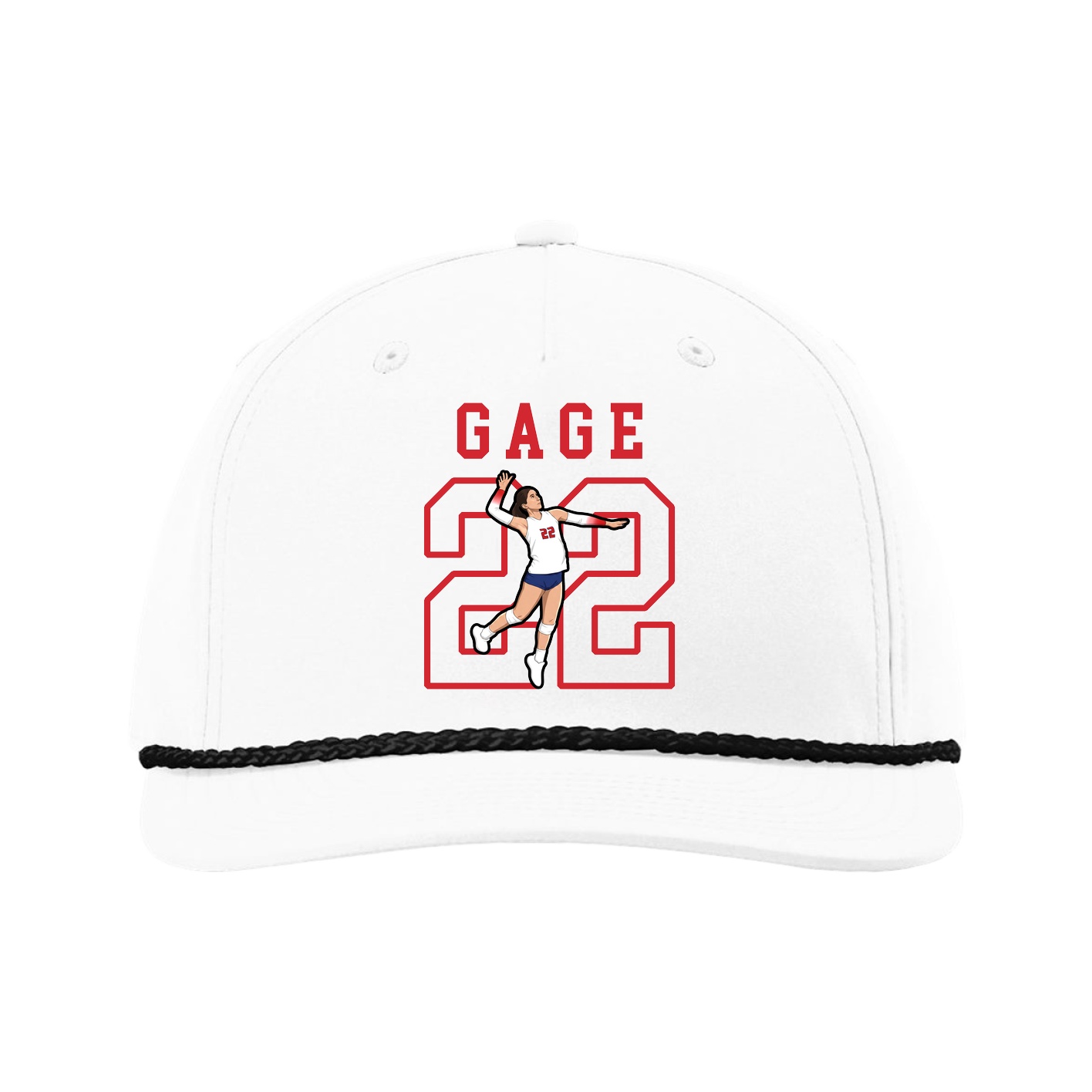 Five-Panel Classic Rope Cap — Shirsey in White