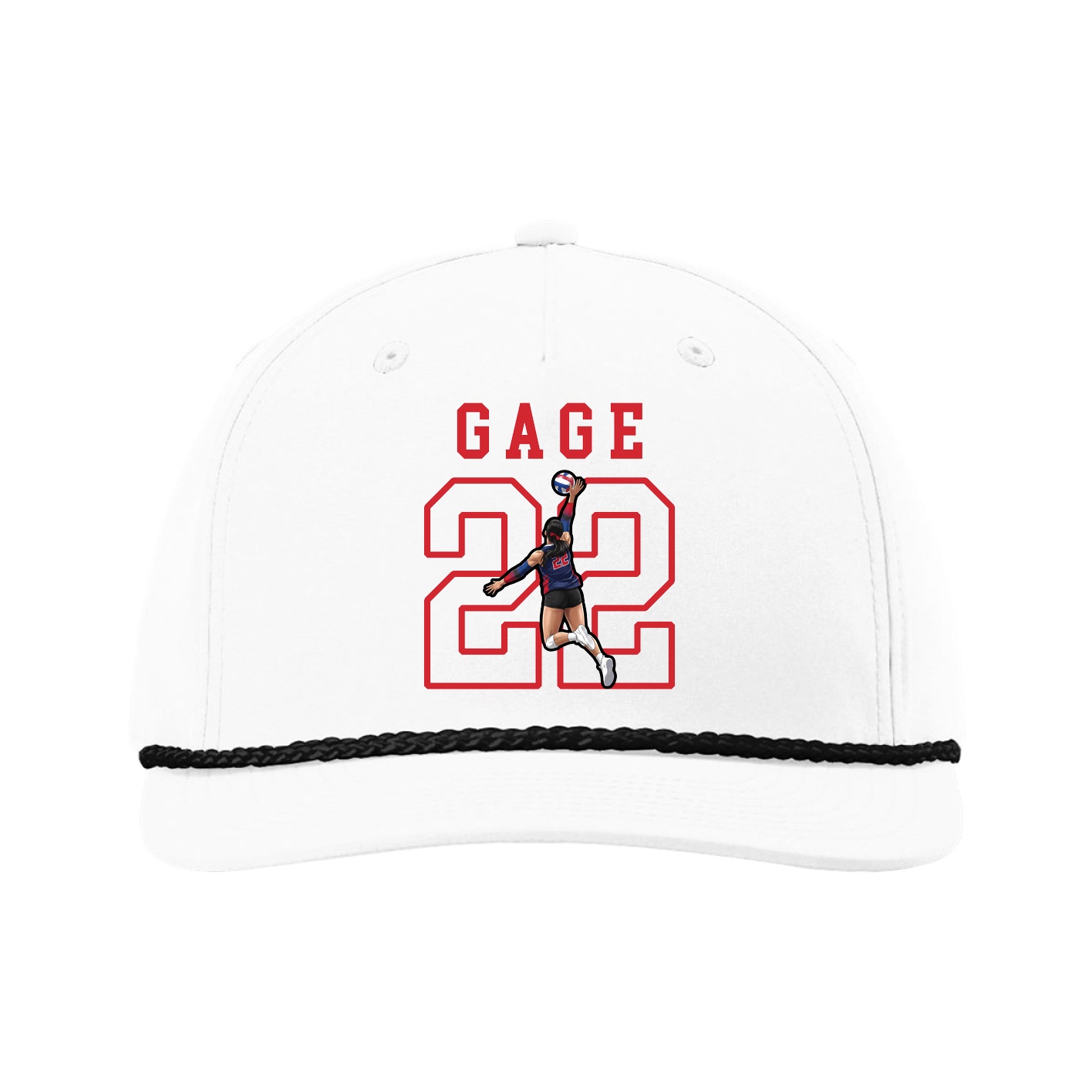 Five-Panel Classic Rope Cap — Shirsey in White