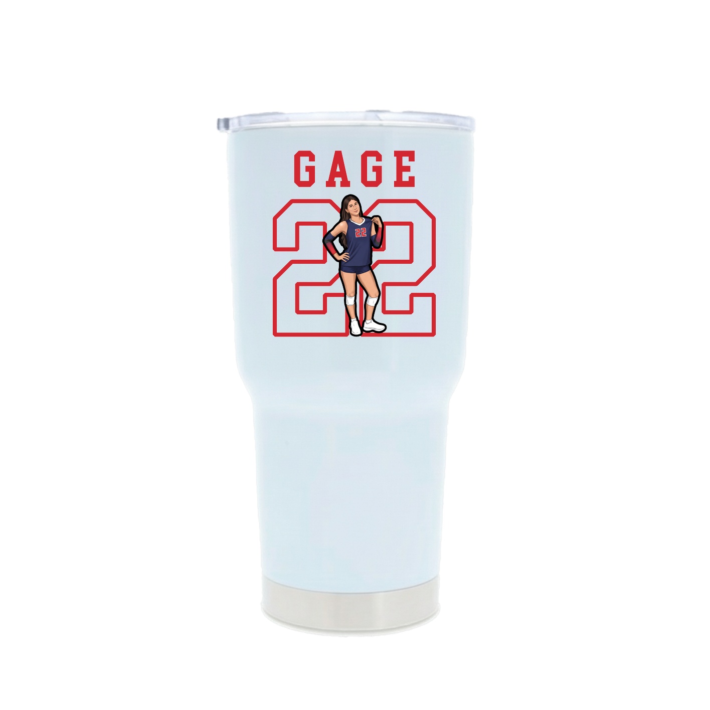 30oz Stainless Steel Tumbler — Shirsey in White
