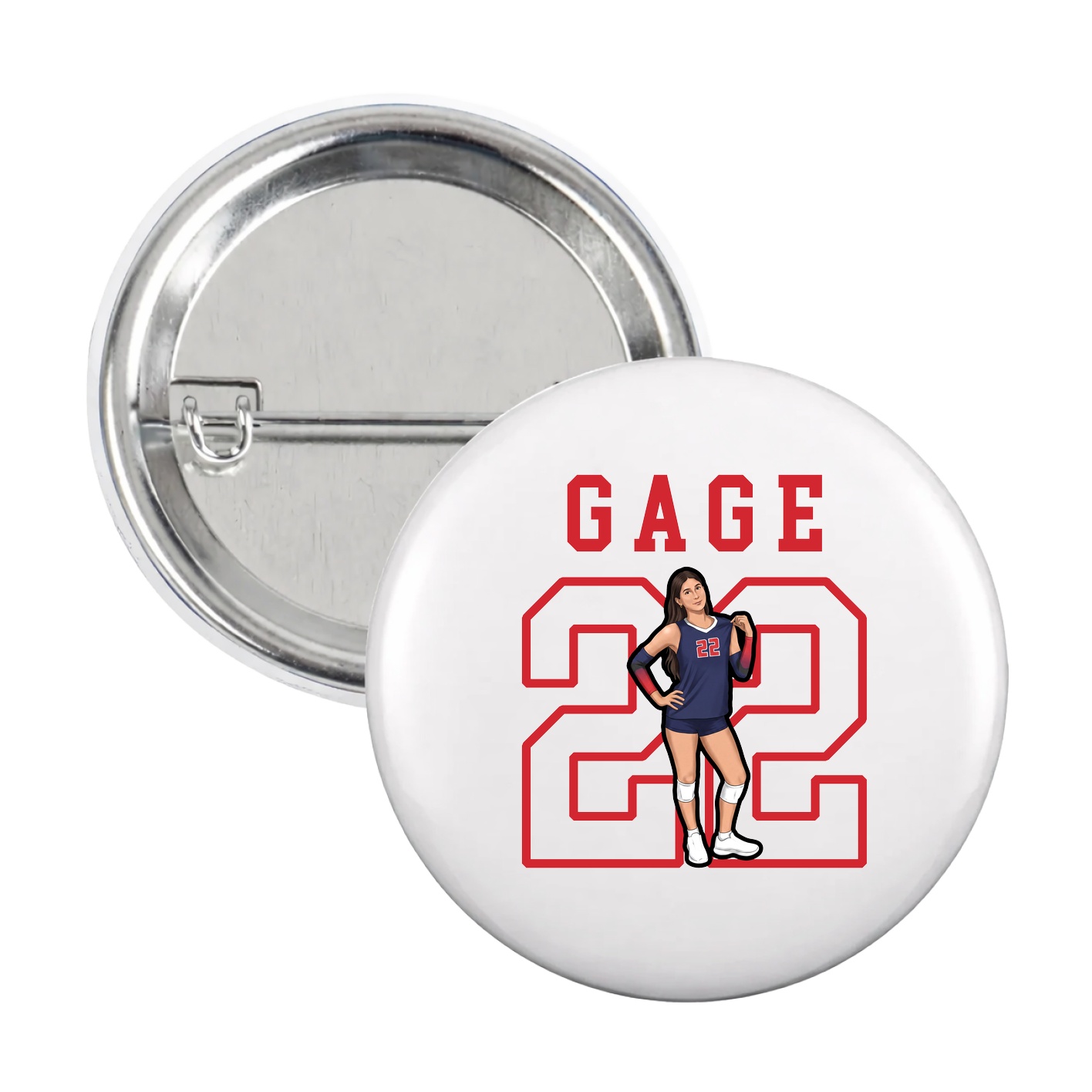 Game Day Button — Shirsey in White