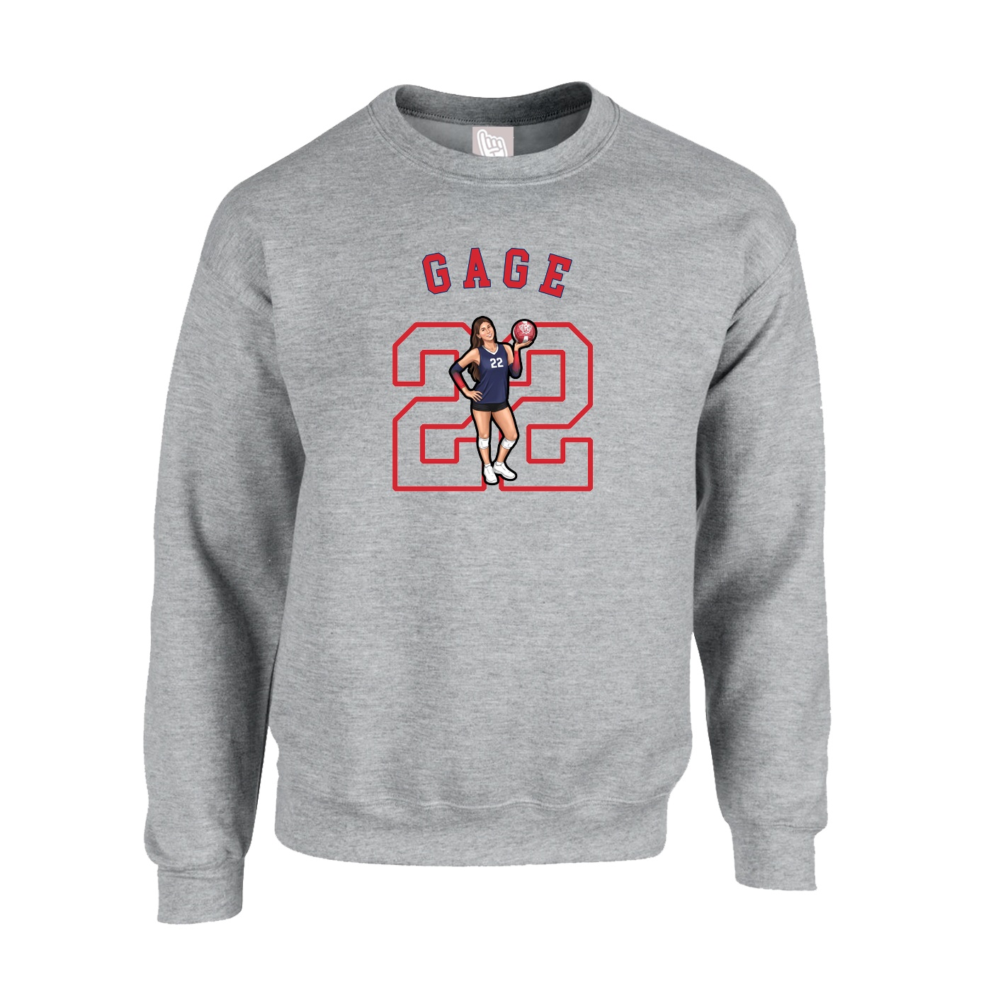 Fleece Crew — Shirsey Arch in Grey