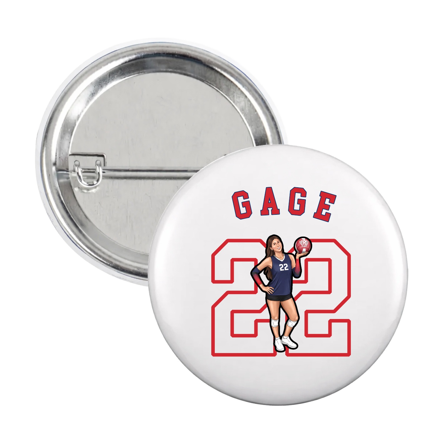 Game Day Button — Shirsey Arch in White