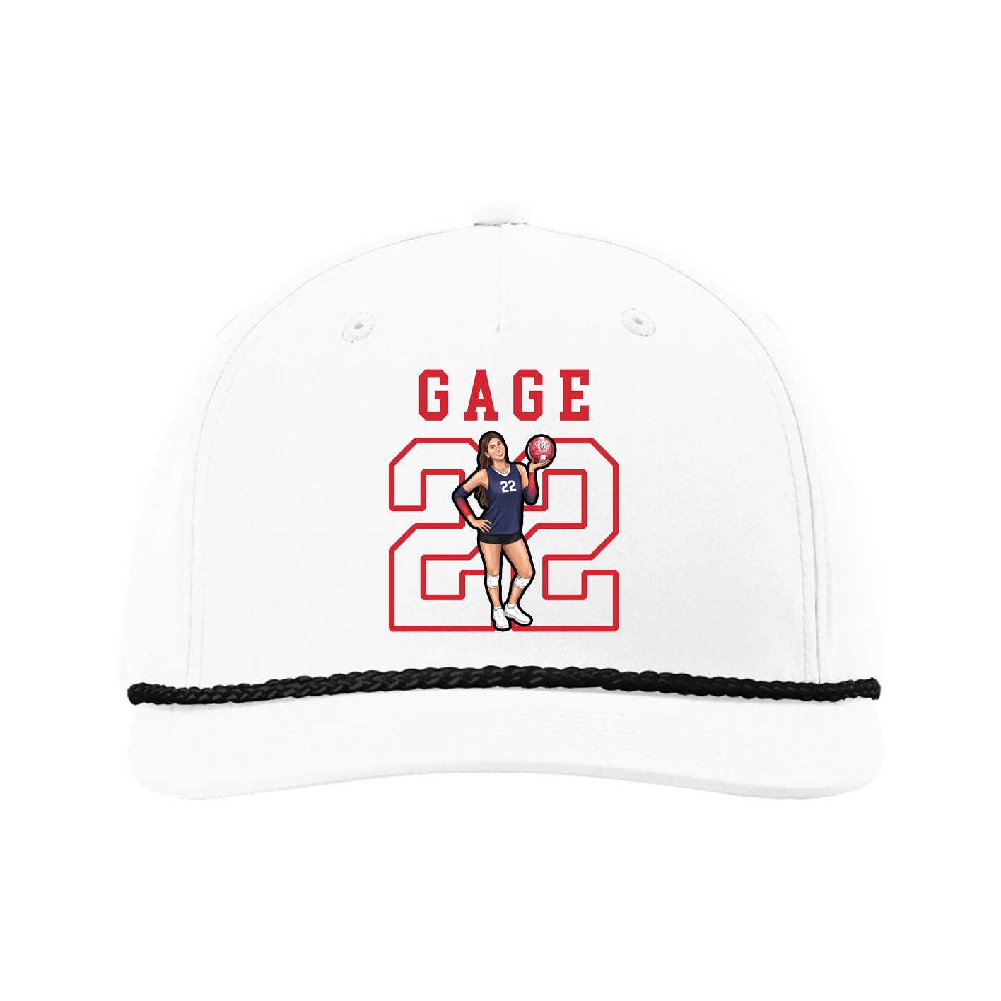 Five-Panel Classic Rope Cap — Shirsey in White