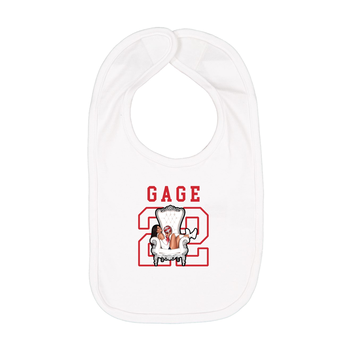 Infant Bib — Shirsey in White