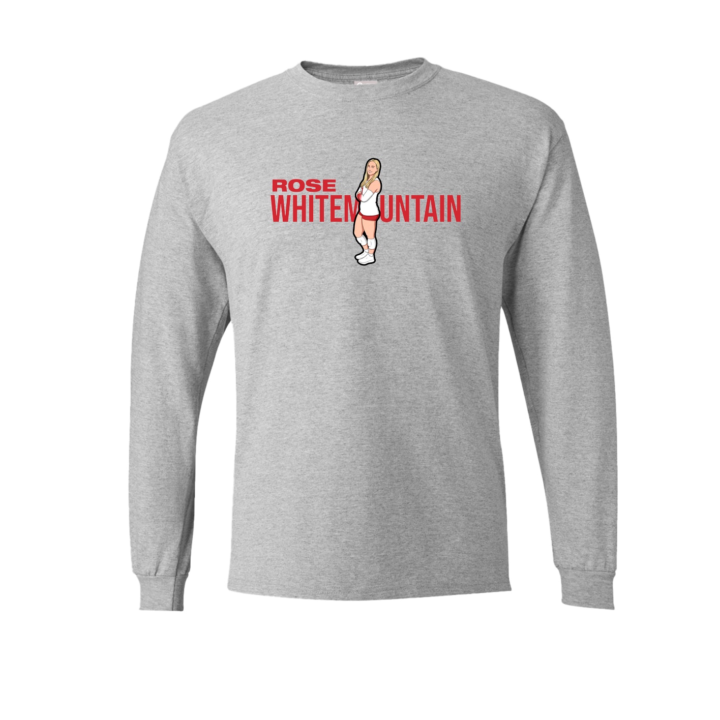 Long Sleeve Tee — Player Name in Grey