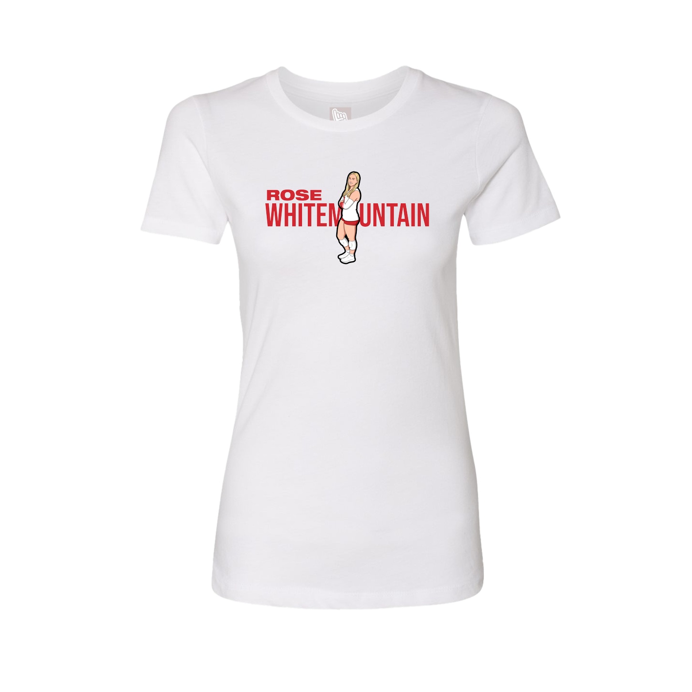 Fitted Women's Tee — Player Name in White
