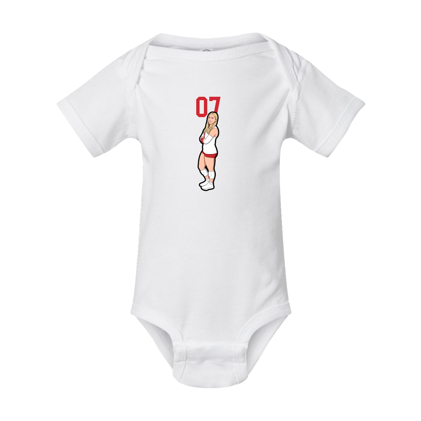 Baby Onesie — Number Top in White