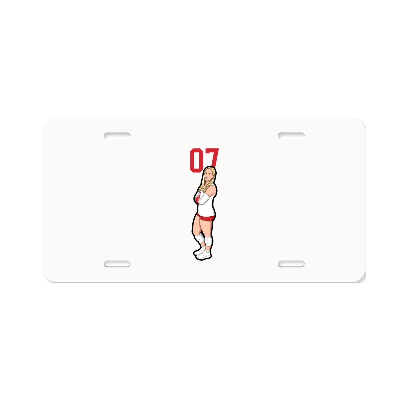 License Plate — Number Top in Classic