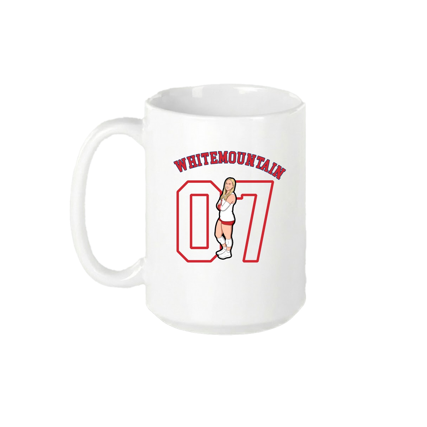 15oz Coffee Mug — Shirsey Arch in White