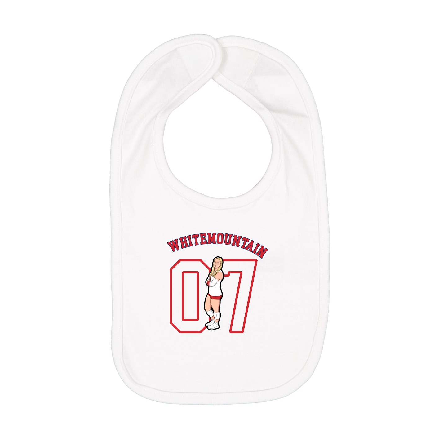 Infant Bib — Shirsey Arch in White