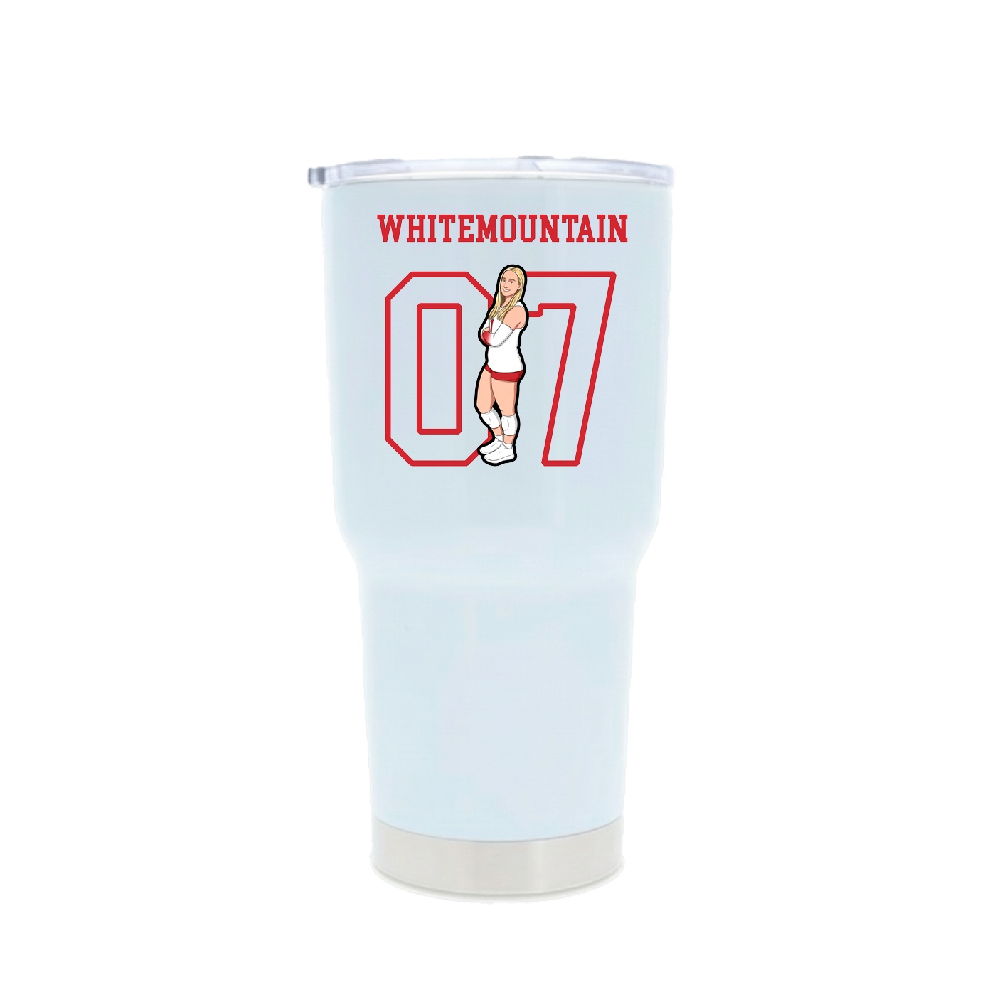 30oz Stainless Steel Tumbler — Shirsey in White