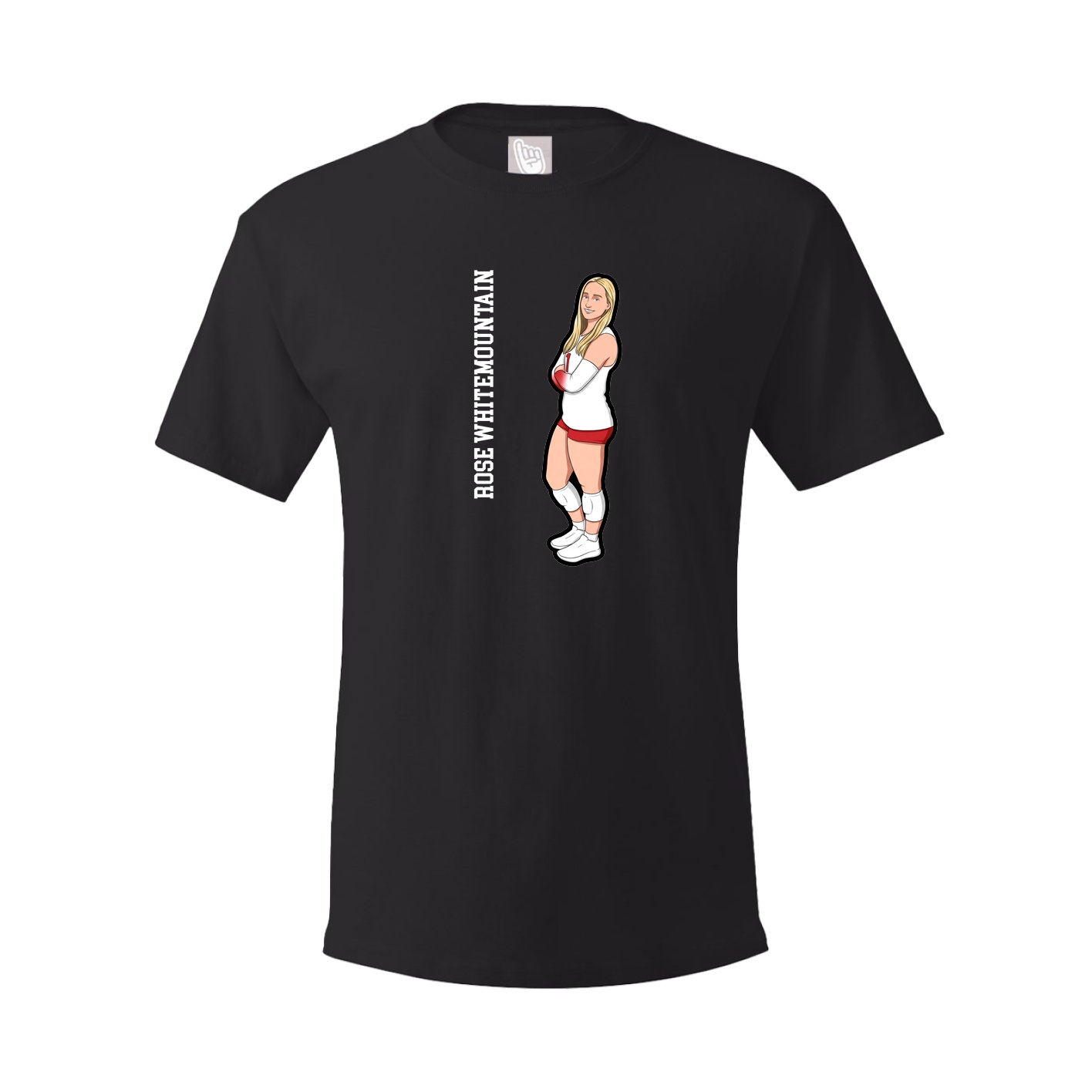 Youth Tee — Name Vertical in Black