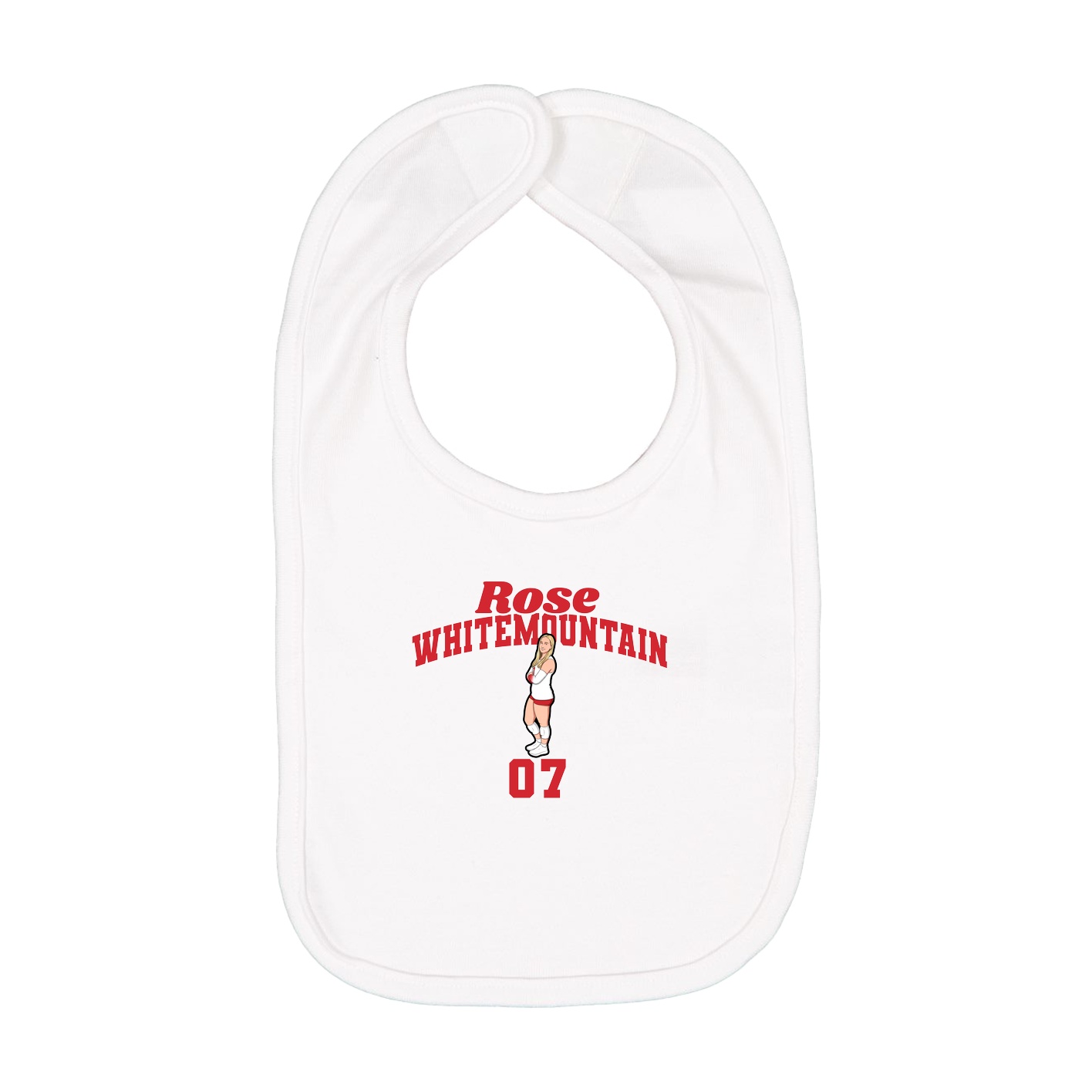Infant Bib — Signature Arch in White
