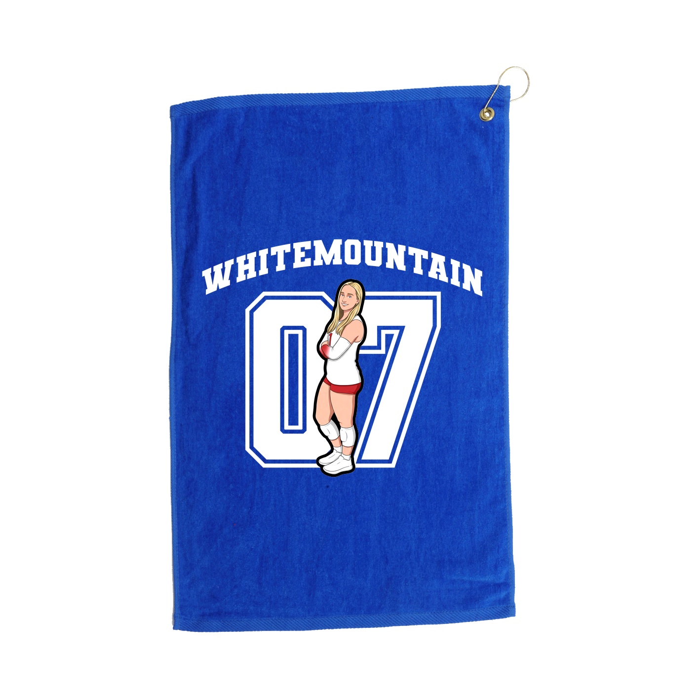 Golf Towel — Number in Royal