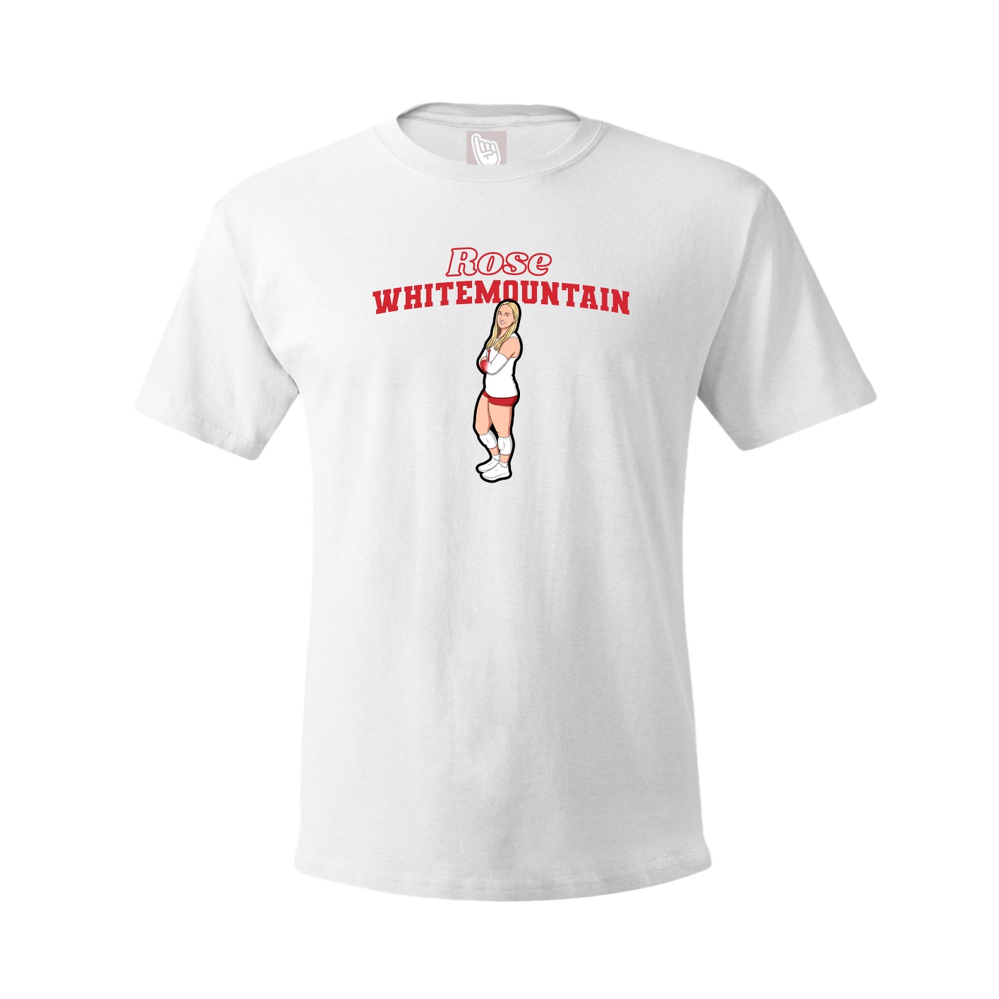 Youth Tee — Name Arch in White