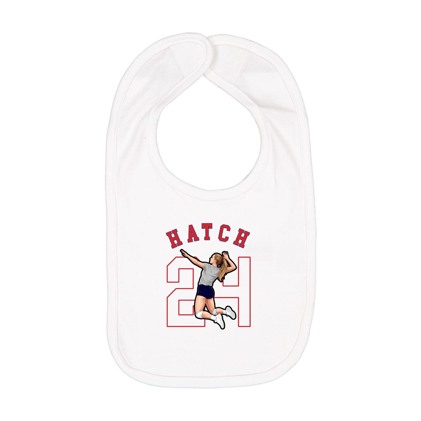 Infant Bib — Shirsey Arch in White