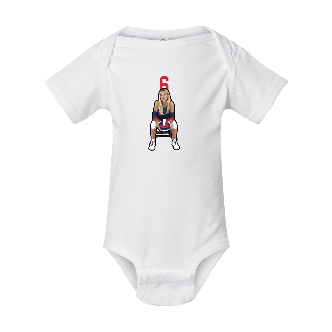Baby Onesie — Number Top in White