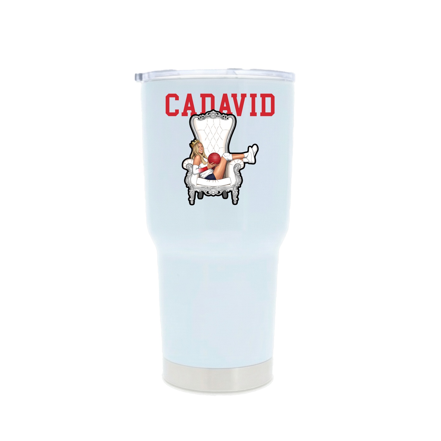 30oz Stainless Steel Tumbler — Shirsey in White