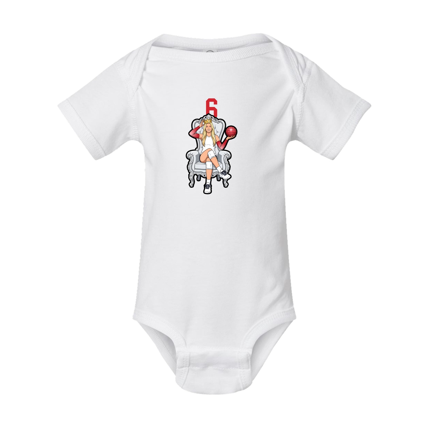 Baby Onesie — Number Top in White