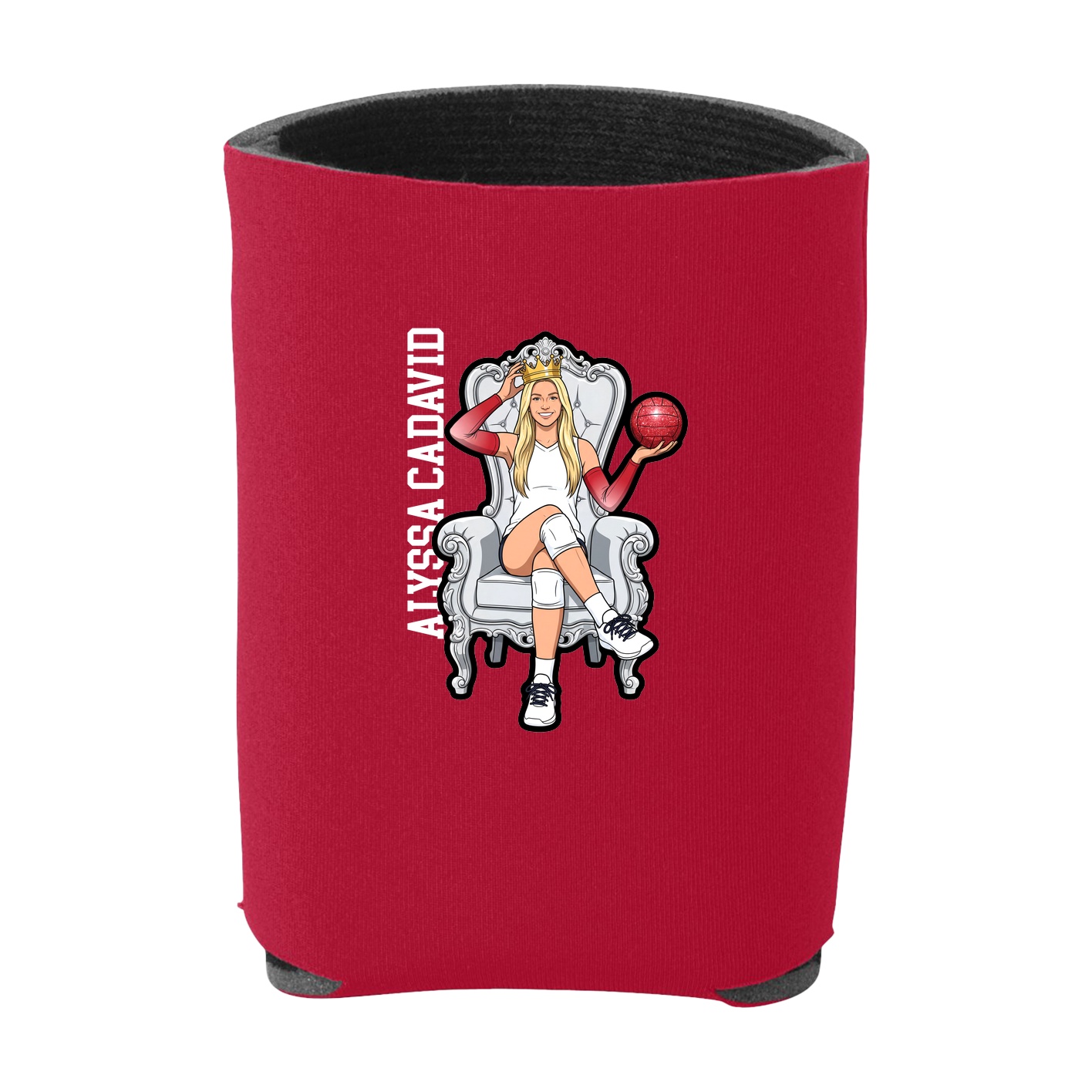 Can Holder — Name Vertical in Red