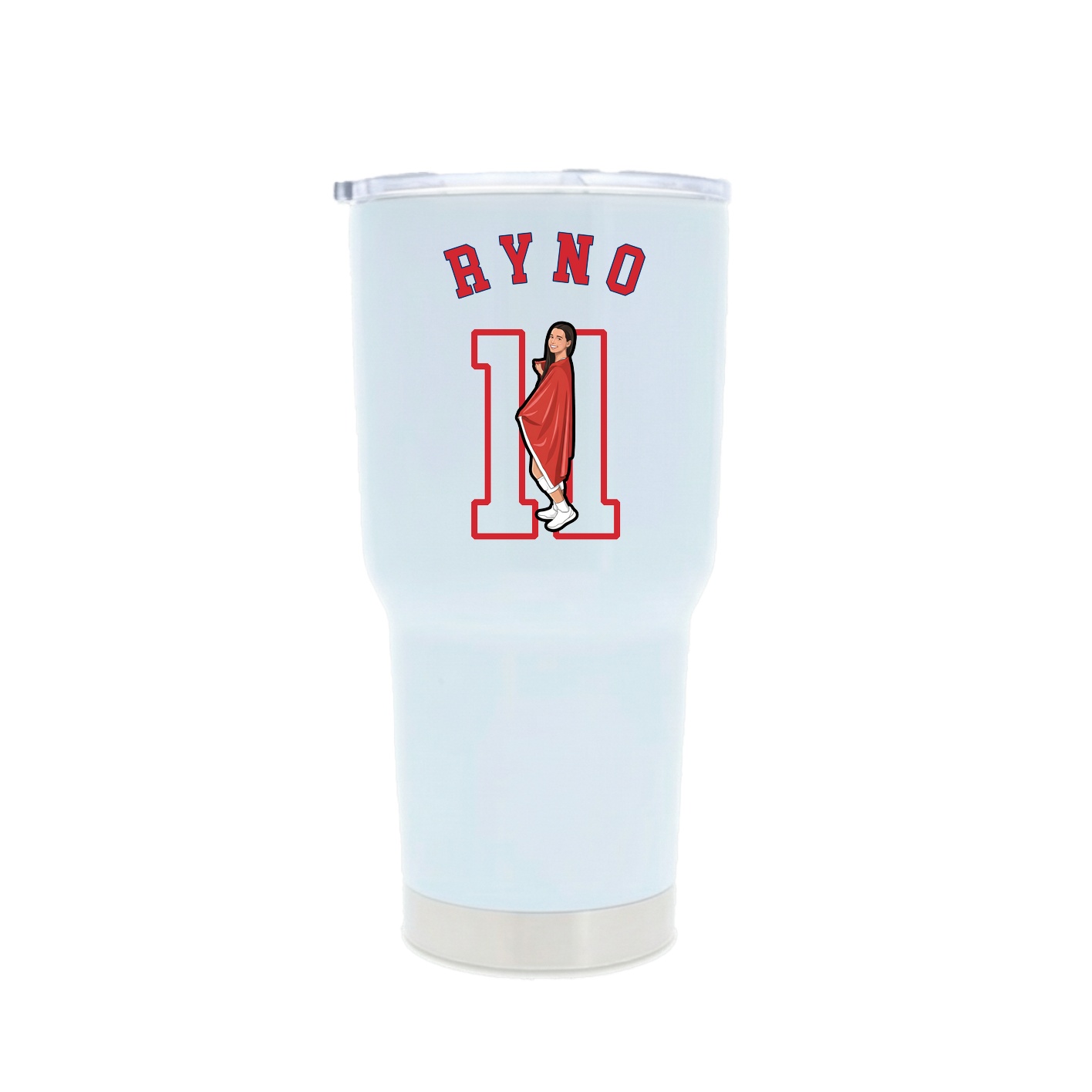 30oz Stainless Steel Tumbler — Shirsey Arch in White