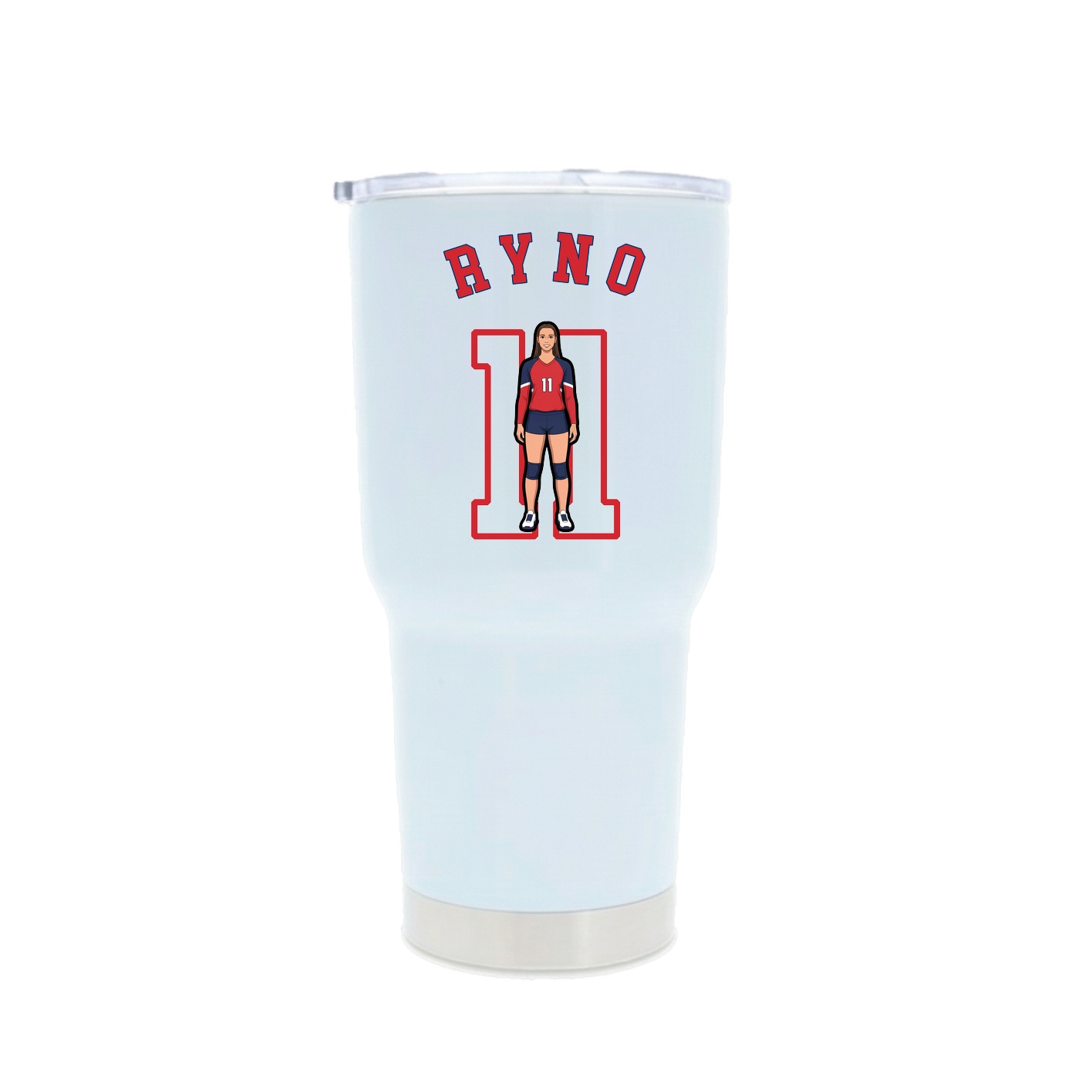 30oz Stainless Steel Tumbler — Shirsey Arch in White
