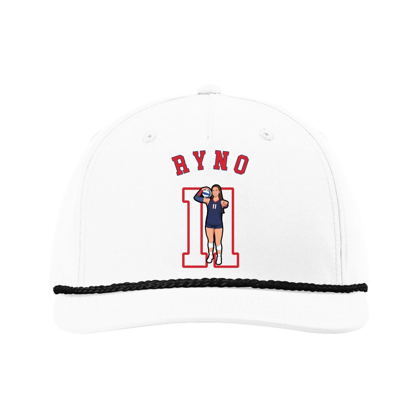 Five-Panel Classic Rope Cap — Shirsey Arch in White