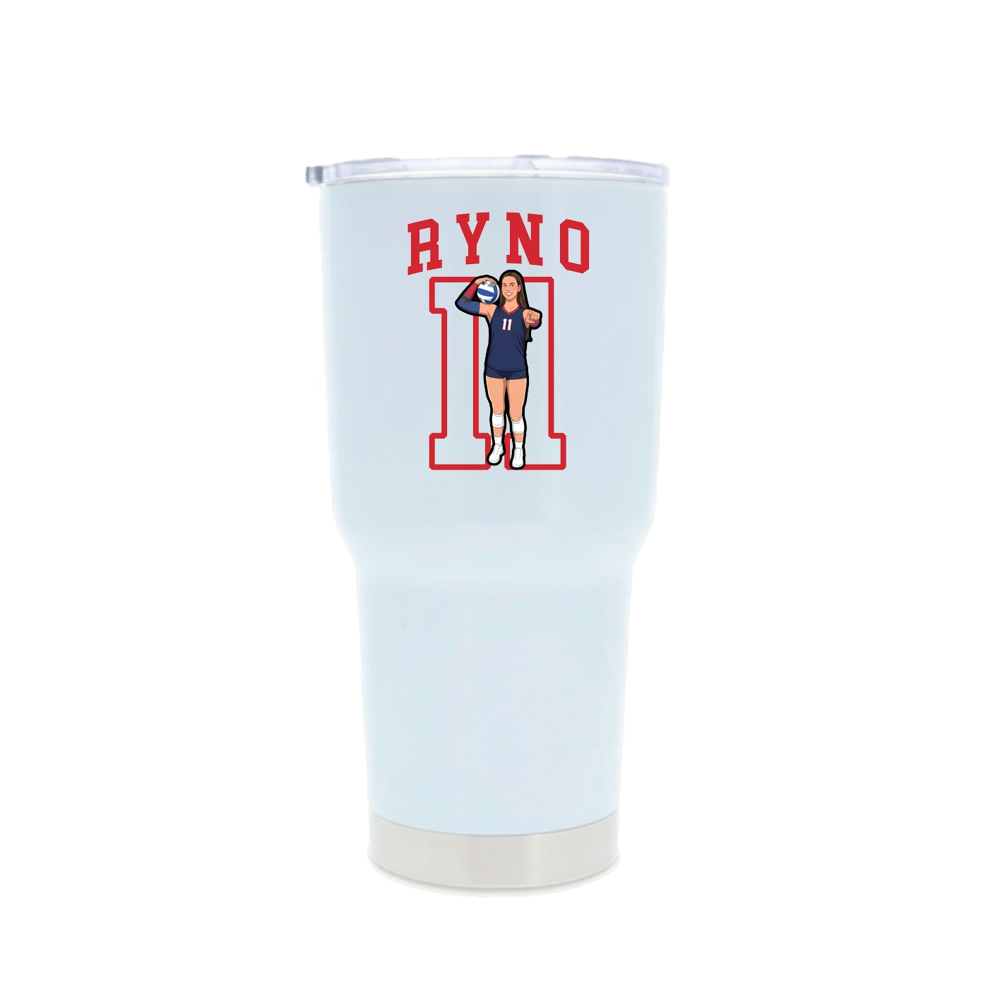 30oz Stainless Steel Tumbler — Shirsey in White