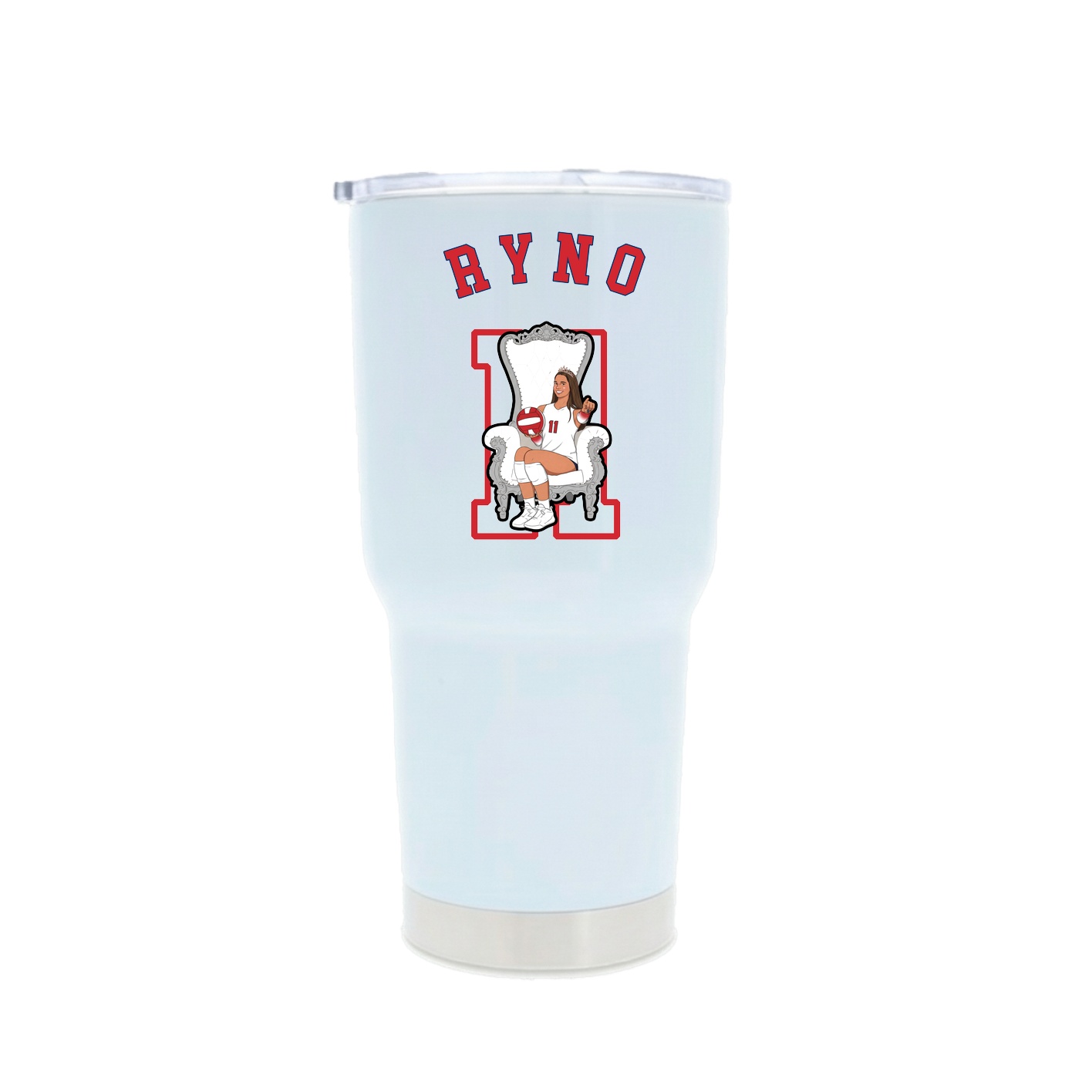 30oz Stainless Steel Tumbler — Shirsey Arch in White