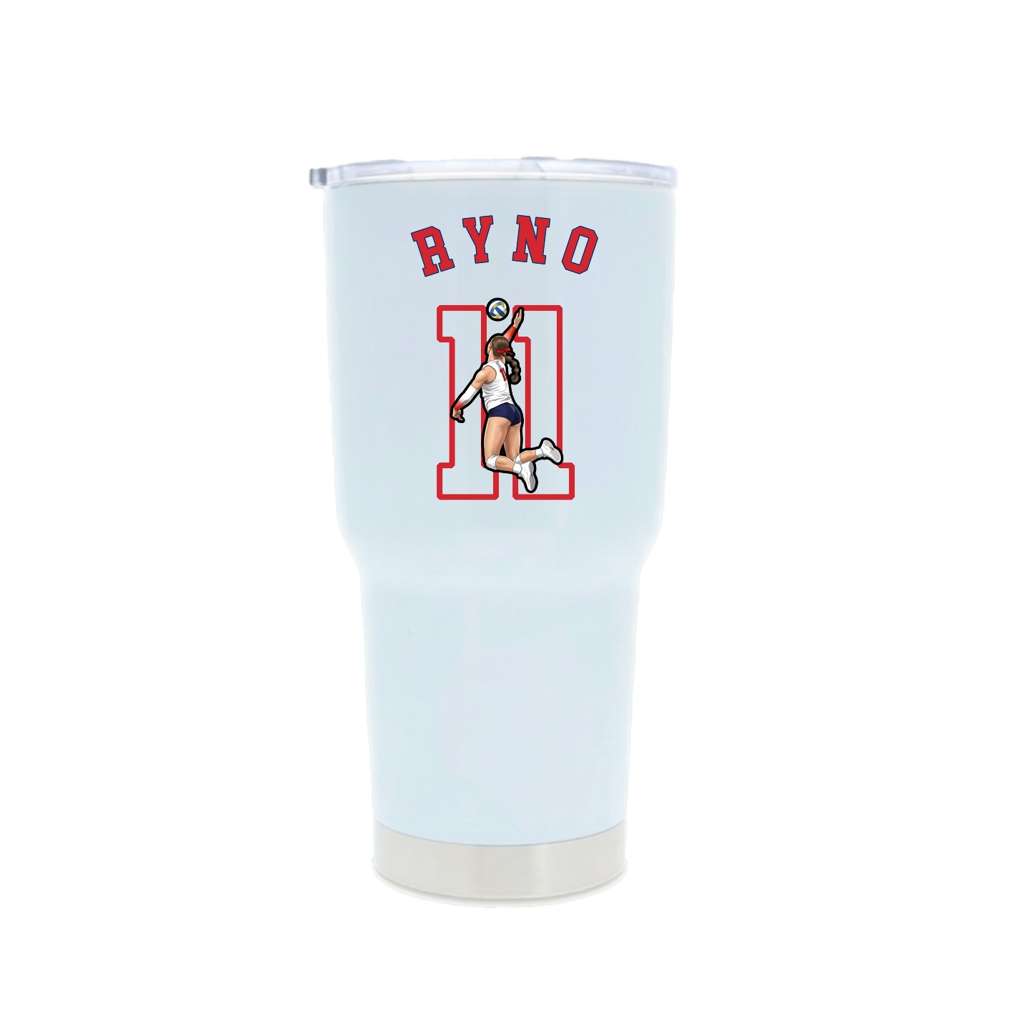 30oz Stainless Steel Tumbler — Shirsey Arch in White