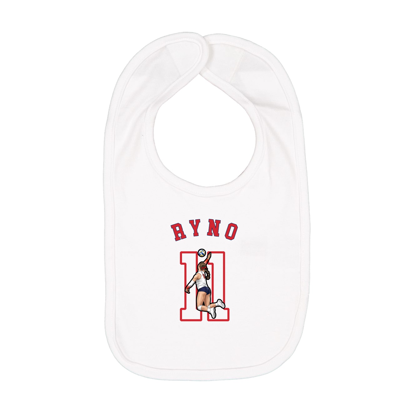 Infant Bib — Shirsey Arch in White