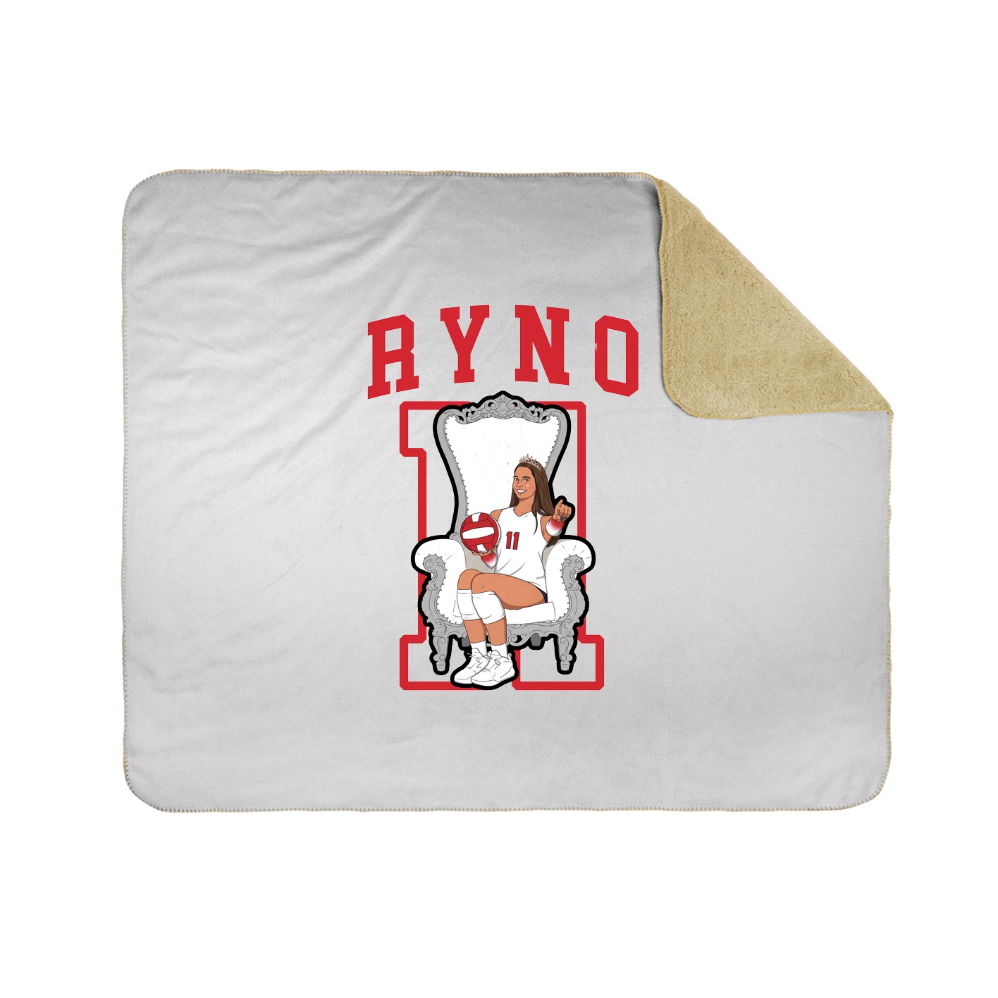 Throw Blanket — Shirsey in White
