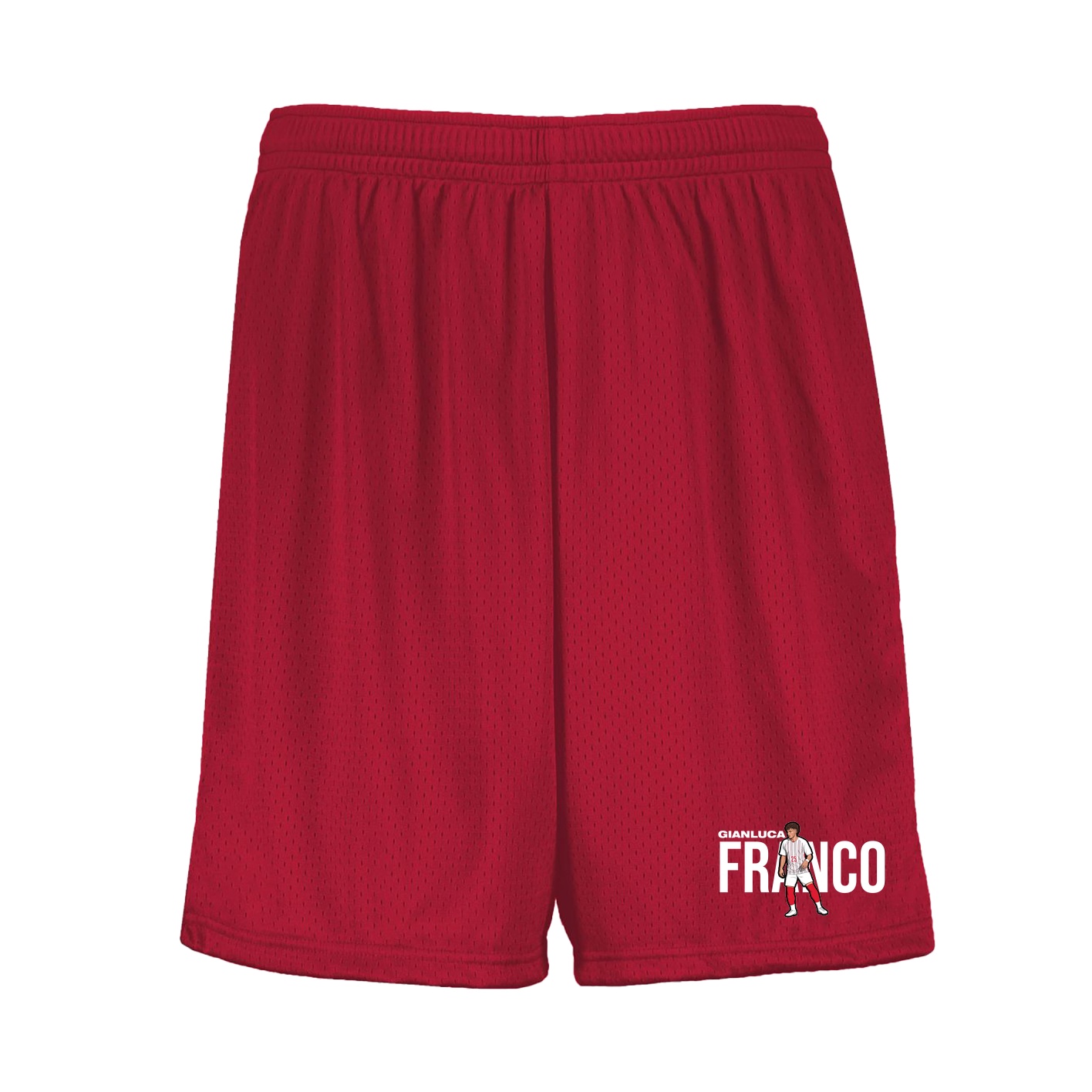 Shorts — Player Name in Red