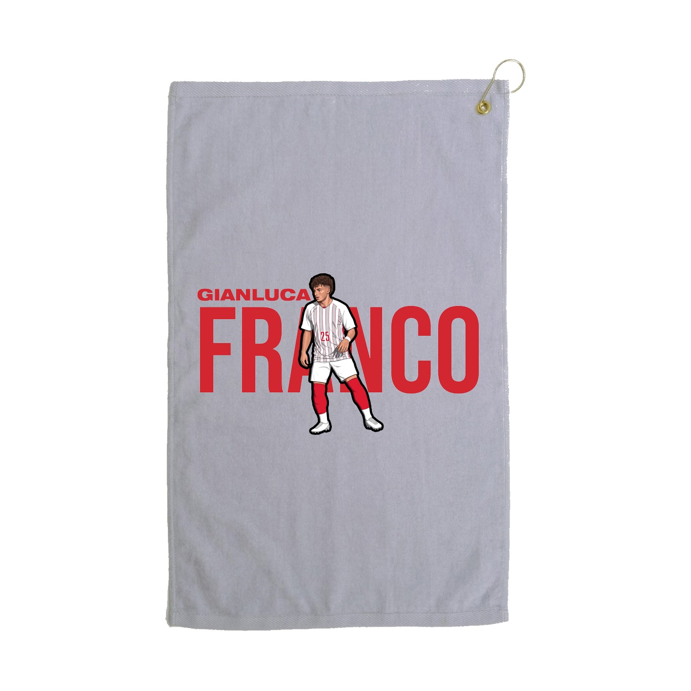 Golf Towel — Player Name in Grey