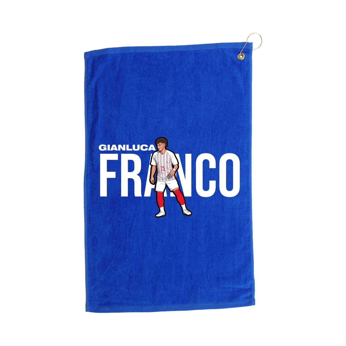 Golf Towel — Player Name in Royal