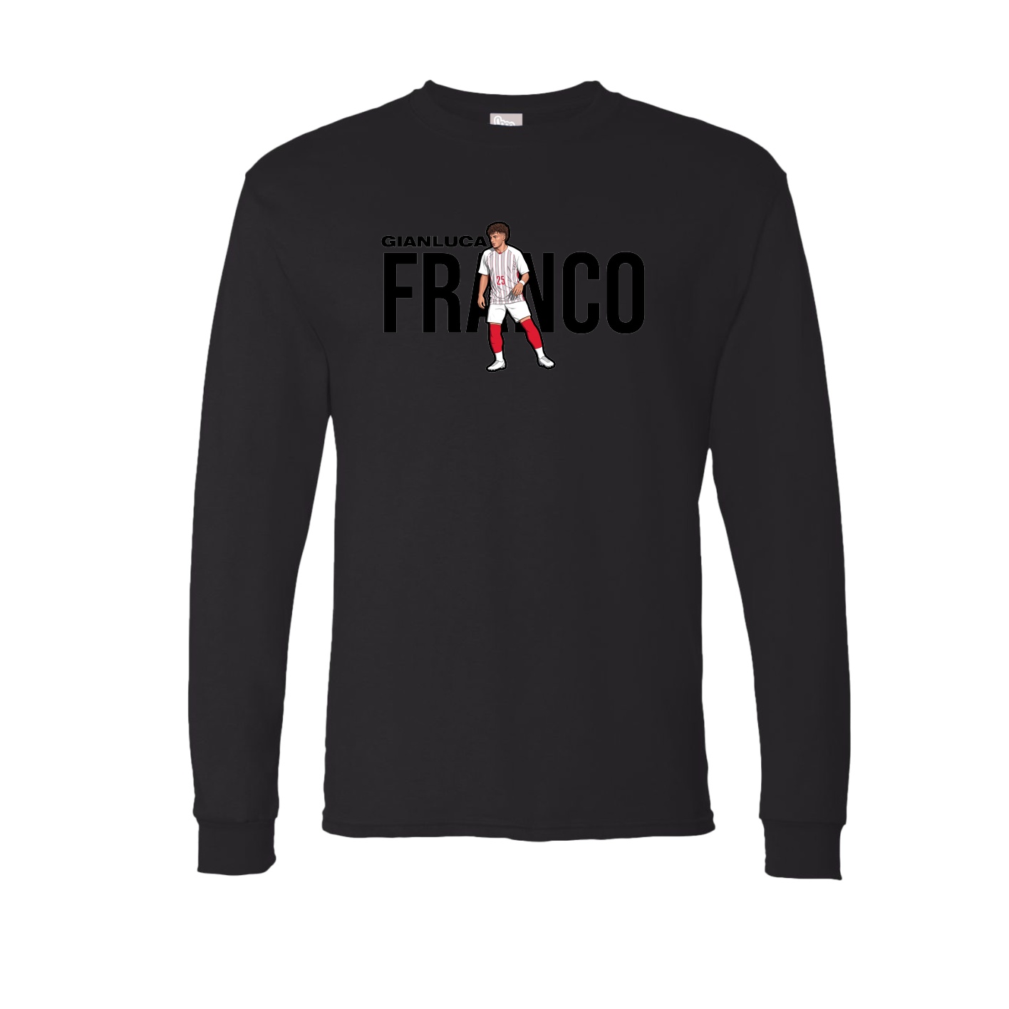 Long Sleeve Tee — Player Name in Black