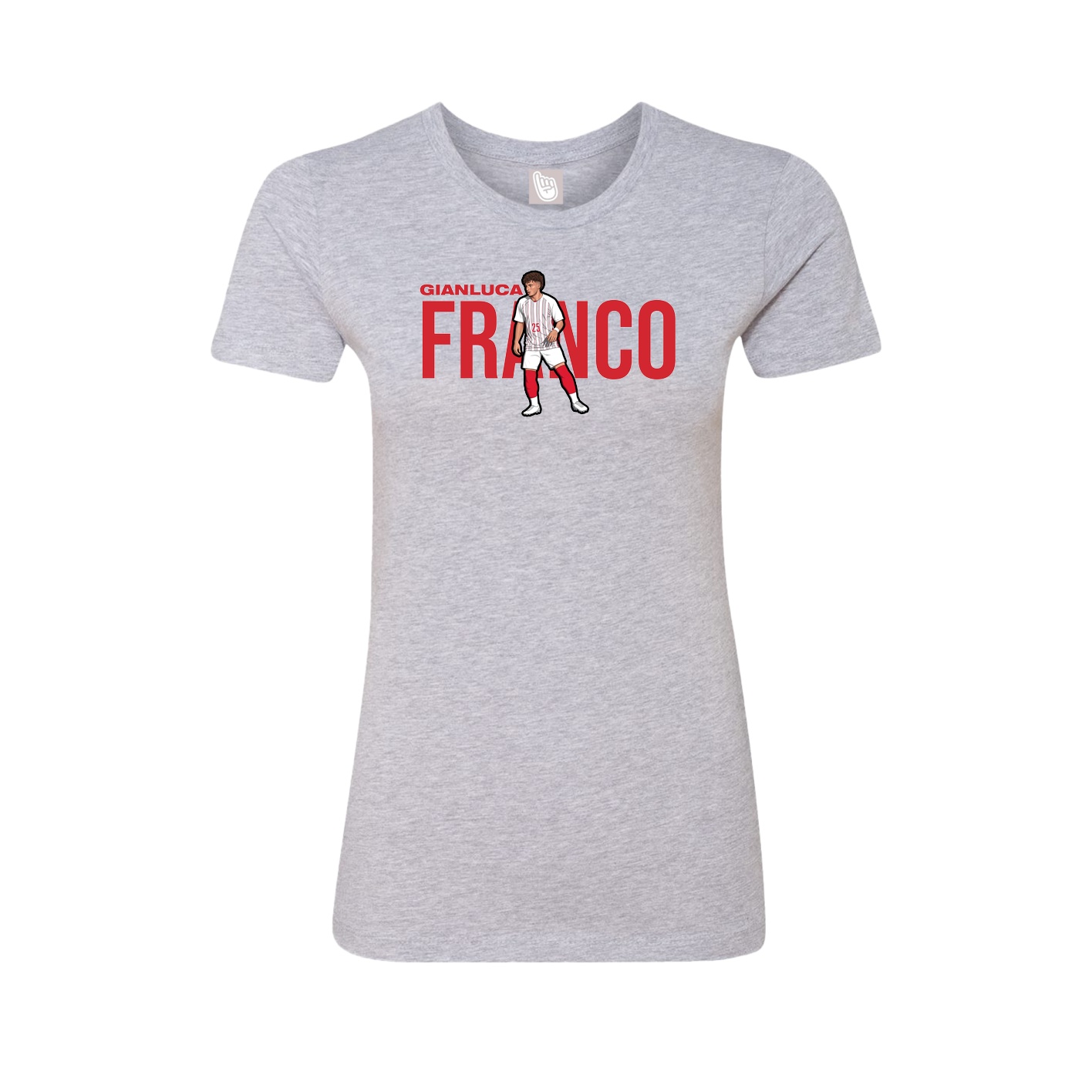 Womens Tee — Player Name in Grey