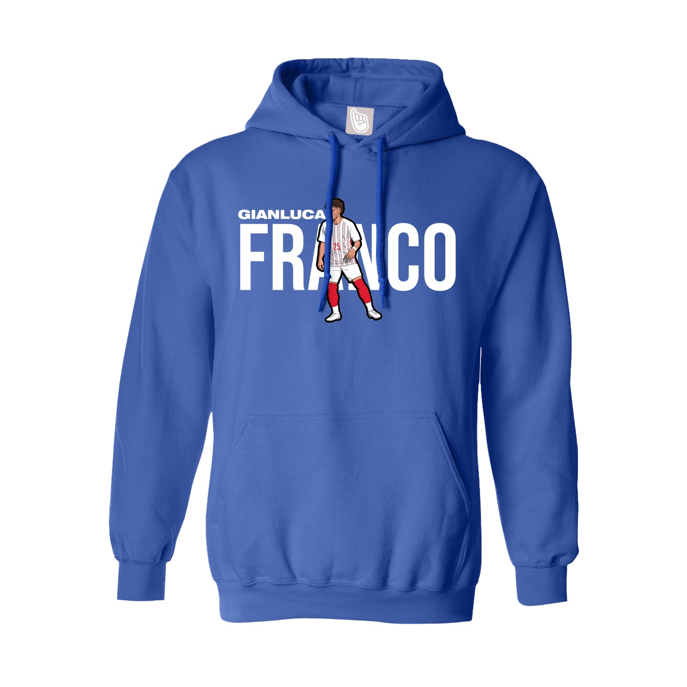 Youth Hoodie — Player Name in Royal
