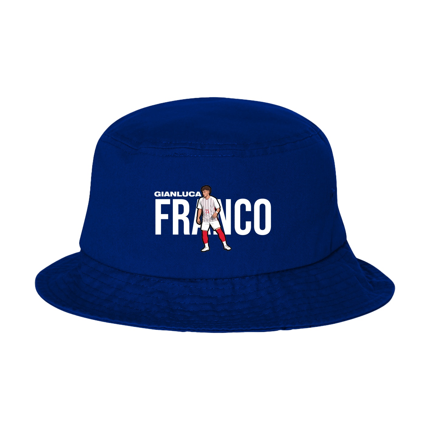 Bucket Cap — Player Name in Royal Blue